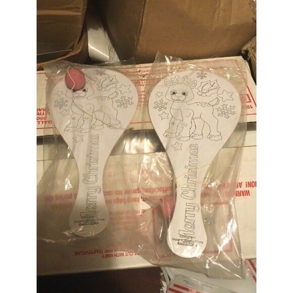 Christmas Paddleball color it x 2 pcs - Picture 1 of 1